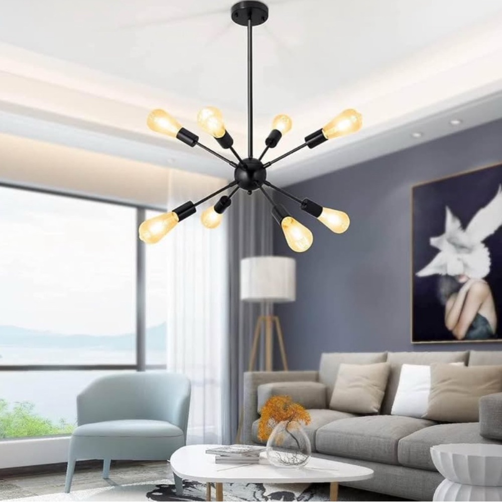 💜Contemporary Black Sputnik Chandelier